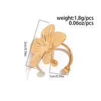Thumbnail for Elegant Gold Silver Tone Flower Ear Cuff Earring - ArtGalleryZen