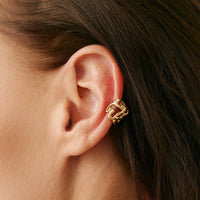 Thumbnail for Elegant Heart Cherry Blossom Ear Cuff Earring - ArtGalleryZen