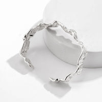 Thumbnail for Elegant Irregular Pleated Open Cuff Bracelet - ArtGalleryZen
