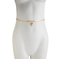 Thumbnail for Elegant Layered Bowknot Charm Herringbone Belly Chain Set - ArtGalleryZen