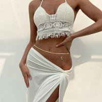 Thumbnail for Elegant Layered Bowknot Charm Herringbone Belly Chain Set - ArtGalleryZen