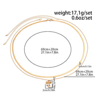 Thumbnail for Elegant Layered Bowknot Charm Herringbone Belly Chain Set - ArtGalleryZen