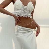 Thumbnail for Elegant Layered Bowknot Charm Herringbone Belly Chain Set - ArtGalleryZen