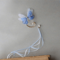 Thumbnail for Elegant Layered Butterfly Pearl Long Chain Ribbon Elf Ear Cuff Wrap Earring - ArtGalleryZen