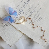 Thumbnail for Elegant Layered Butterfly Pearl Long Chain Ribbon Elf Ear Cuff Wrap Earring - ArtGalleryZen