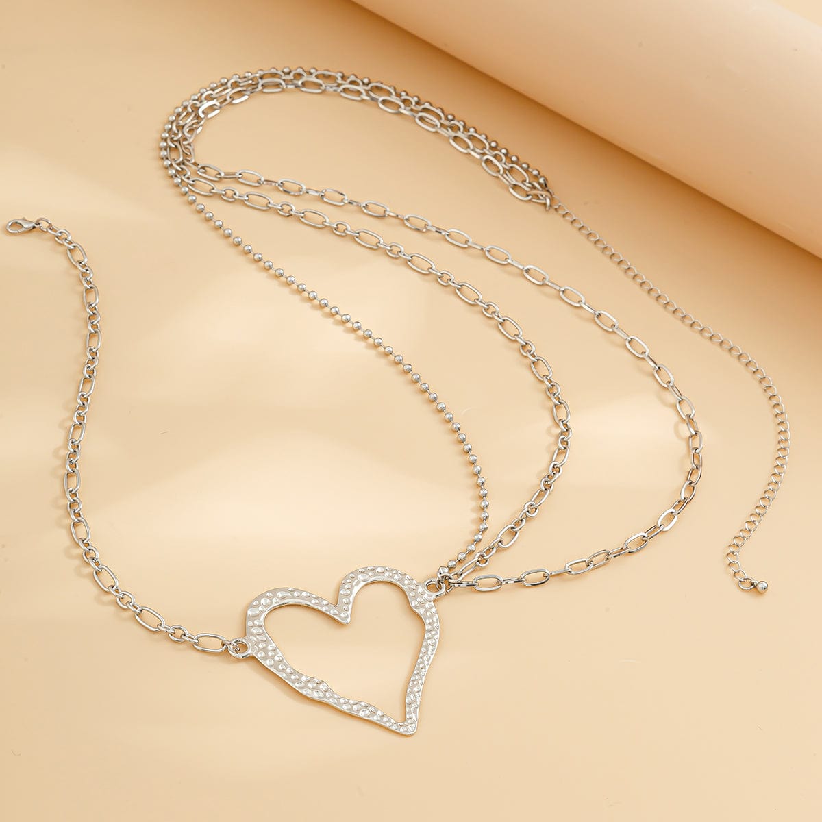 Elegant Layered Hollow Heart Charm Waist Chain