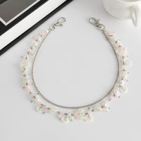 Thumbnail for Elegant Layered Pearl Heart Glass Bead Trouser Chain - ArtGalleryZen