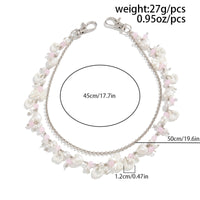 Thumbnail for Elegant Layered Pearl Heart Glass Bead Trouser Chain - ArtGalleryZen