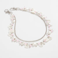 Thumbnail for Elegant Layered Pearl Heart Glass Bead Trouser Chain - ArtGalleryZen