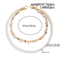 Thumbnail for Elegant Layered Rhinestone Flower Pearl Trouser Chain - ArtGalleryZen