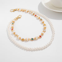 Thumbnail for Elegant Layered Rhinestone Flower Pearl Trouser Chain - ArtGalleryZen