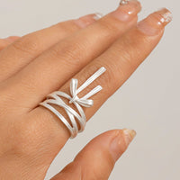 Thumbnail for Elegant Layered Ribbon Bowknot Open Ring