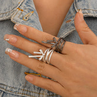 Thumbnail for Elegant Layered Ribbon Bowknot Open Ring