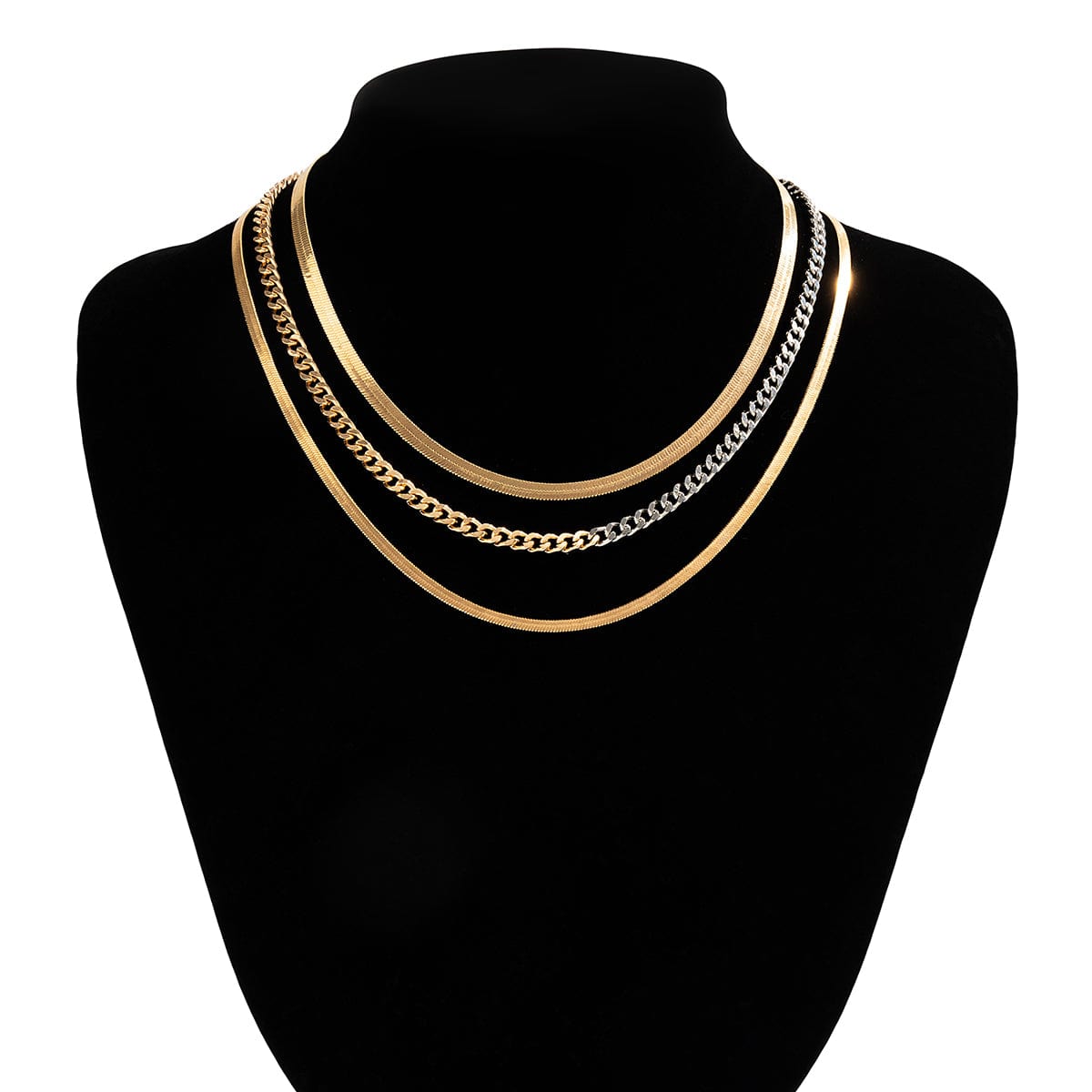 Elegant Layered Snake Chain Necklace Set - ArtGalleryZen