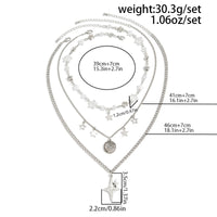 Thumbnail for Elegant Layered Star Spiral Pendant Curb Chain Necklace Set - ArtGalleryZen