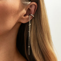 Thumbnail for Elegant Long Chain Tassel Ear Cuff Earring - ArtGalleryZen