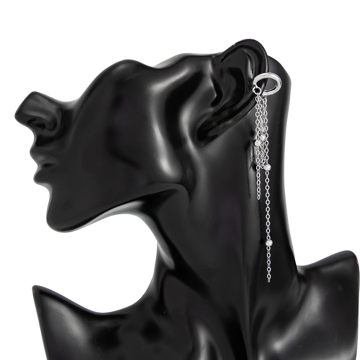 Elegant Long Chain Tassel Ear Cuff Earring - ArtGalleryZen