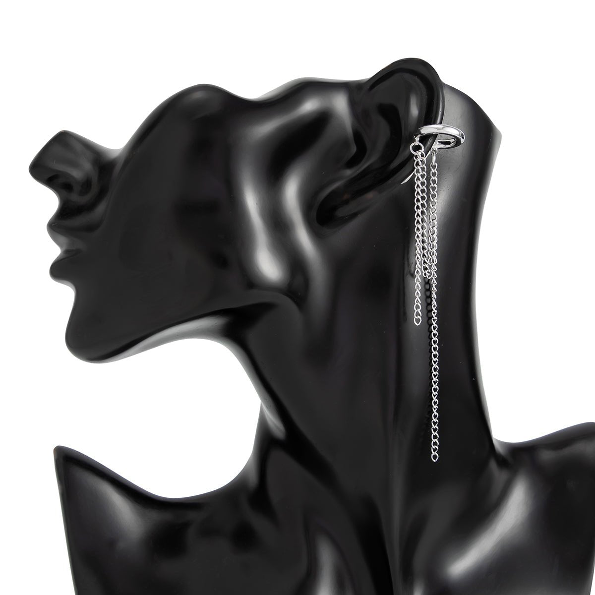 Elegant Long Chain Tassel Ear Cuff Earring - ArtGalleryZen