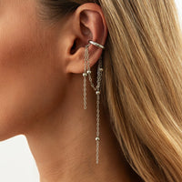 Thumbnail for Elegant Long Chain Tassel Ear Cuff Earring - ArtGalleryZen
