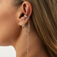 Thumbnail for Elegant Long Chain Tassel Ear Cuff Earring - ArtGalleryZen