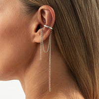 Thumbnail for Elegant Long Chain Tassel Ear Cuff Earring - ArtGalleryZen