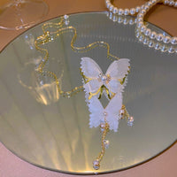 Thumbnail for Elegant Meshed Butterfly Chain Necklace - ArtGalleryZen