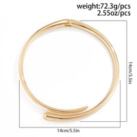 Thumbnail for Elegant Minimalist Gold Silver Tone Open Collar Necklace