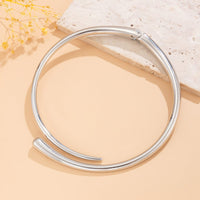 Thumbnail for Elegant Minimalist Gold Silver Tone Open Collar Necklace