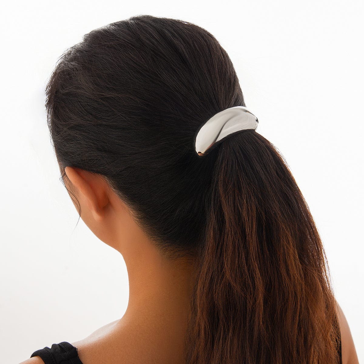 Elegant Minimalist Metallic Elastic Hair Tie