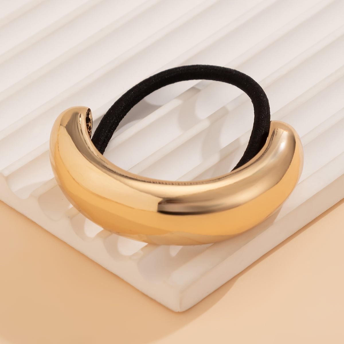 Elegant Minimalist Metallic Elastic Hair Tie