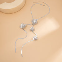 Thumbnail for Elegant Pearl Flower Charm Snake Chain Y Necklace - ArtGalleryZen