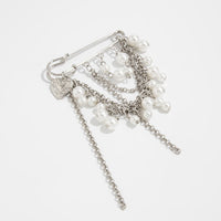 Thumbnail for Elegant Pearl Heart Tassel Trouser Pin - ArtGalleryZen
