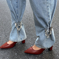 Thumbnail for Elegant Pearl Heart Tassel Trouser Pin - ArtGalleryZen