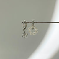 Thumbnail for Elegant Rhinestone Heart Pearl Dangle Huggie Hoop Earrings - ArtGalleryZen