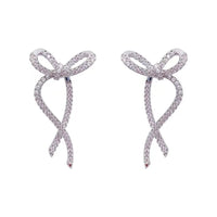 Thumbnail for Elegant Rhinestone Inlaid Bowknot Earrings - ArtGalleryZen