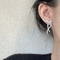 Thumbnail for Elegant Rhinestone Inlaid Bowknot Earrings - ArtGalleryZen