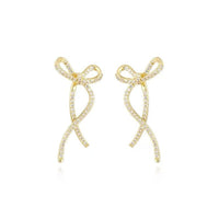 Thumbnail for Elegant Rhinestone Inlaid Bowknot Earrings - ArtGalleryZen