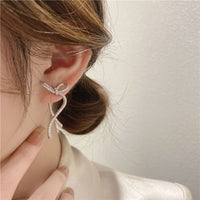 Thumbnail for Elegant Rhinestone Inlaid Bowknot Earrings