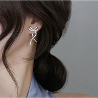 Thumbnail for Elegant Rhinestone Inlaid Bowknot Earrings