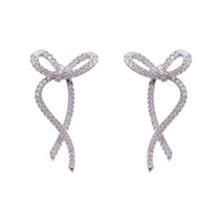 Thumbnail for Elegant Rhinestone Inlaid Bowknot Earrings