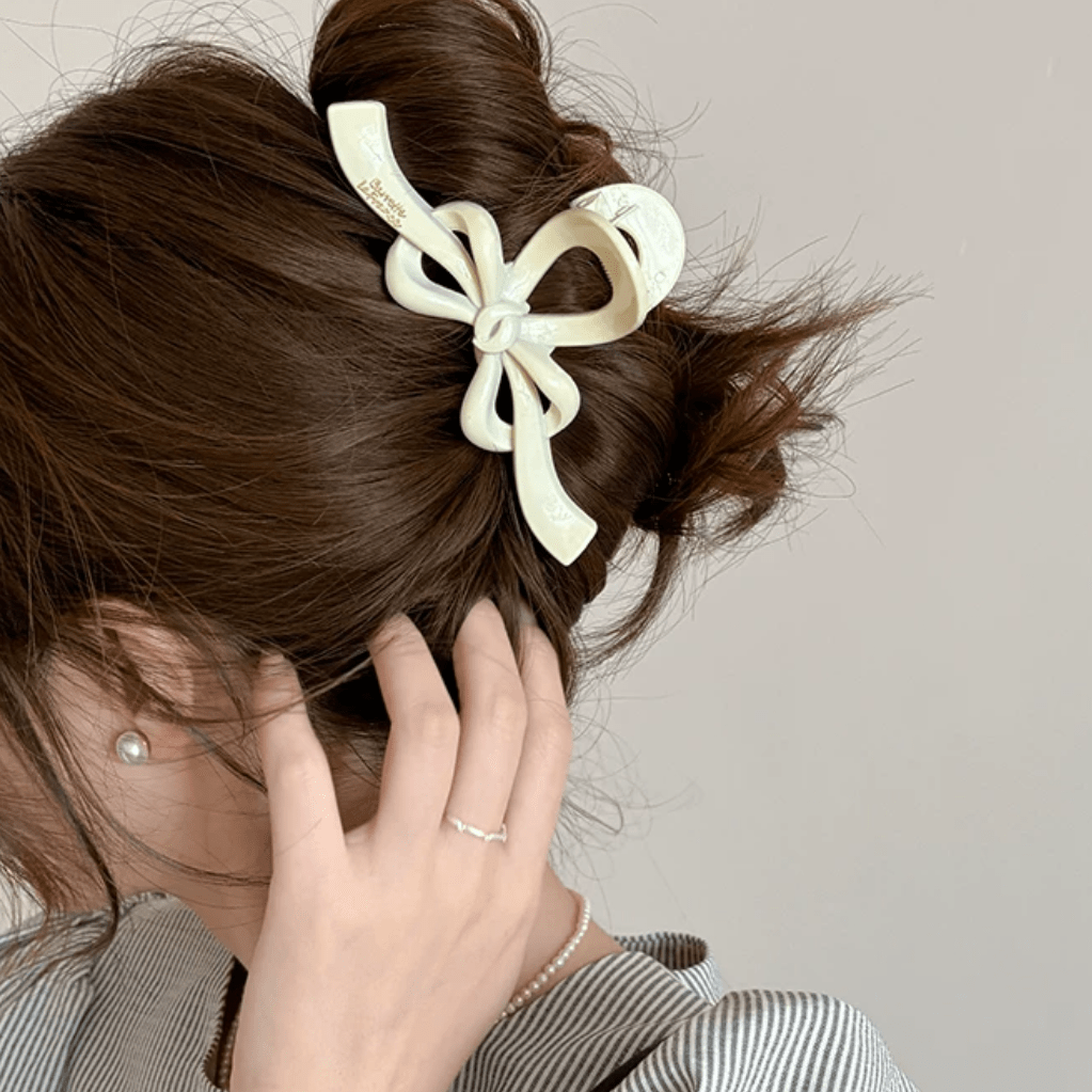 Elegant Ribbon Bowknot Hair Claw Clip - ArtGalleryZen