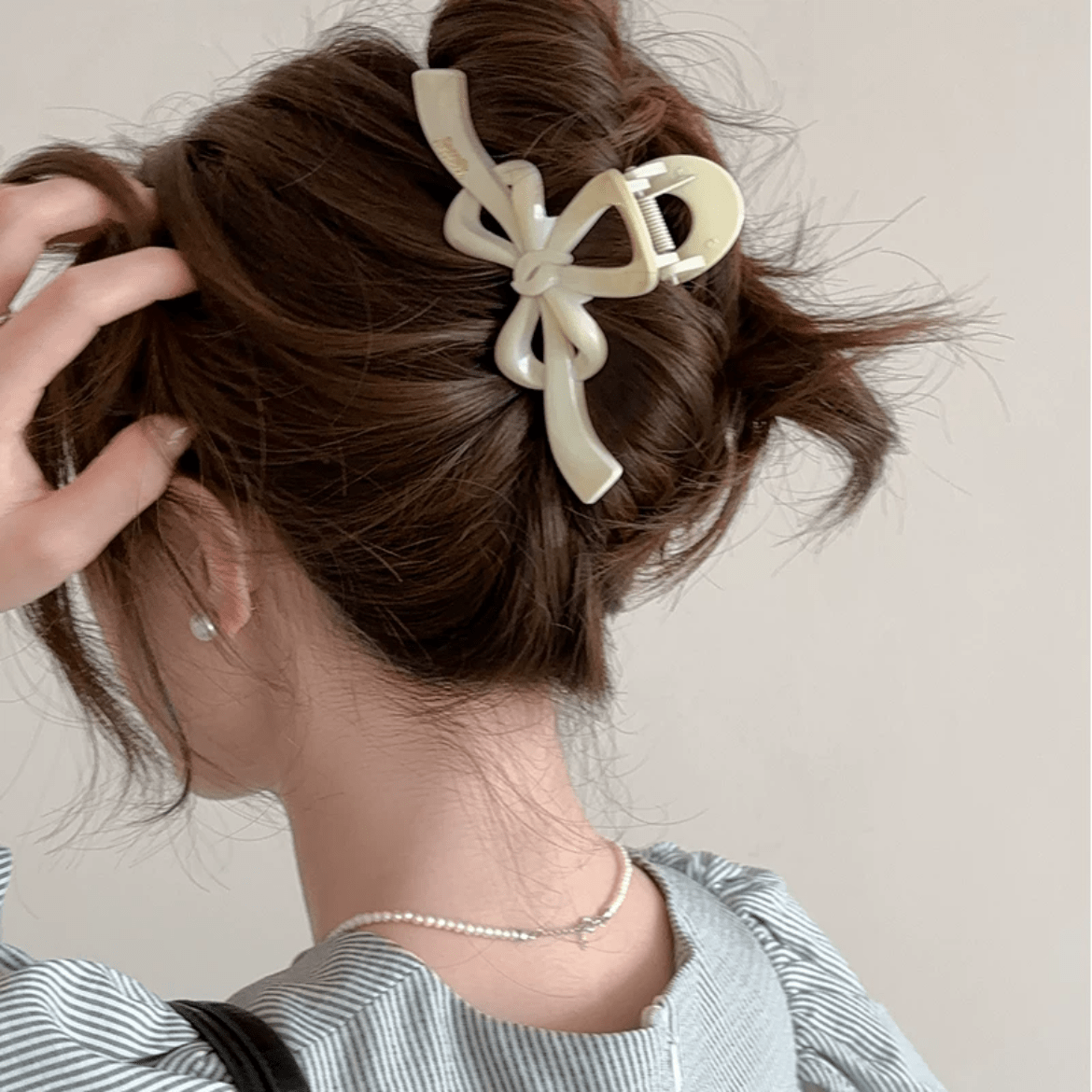 Elegant Ribbon Bowknot Hair Claw Clip