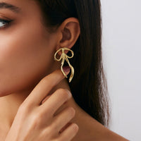 Thumbnail for Elegant Ribbon Bowknot Stud Earrings - ArtGalleryZen