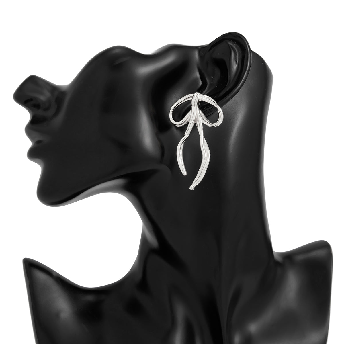 Elegant Ribbon Bowknot Stud Earrings - ArtGalleryZen