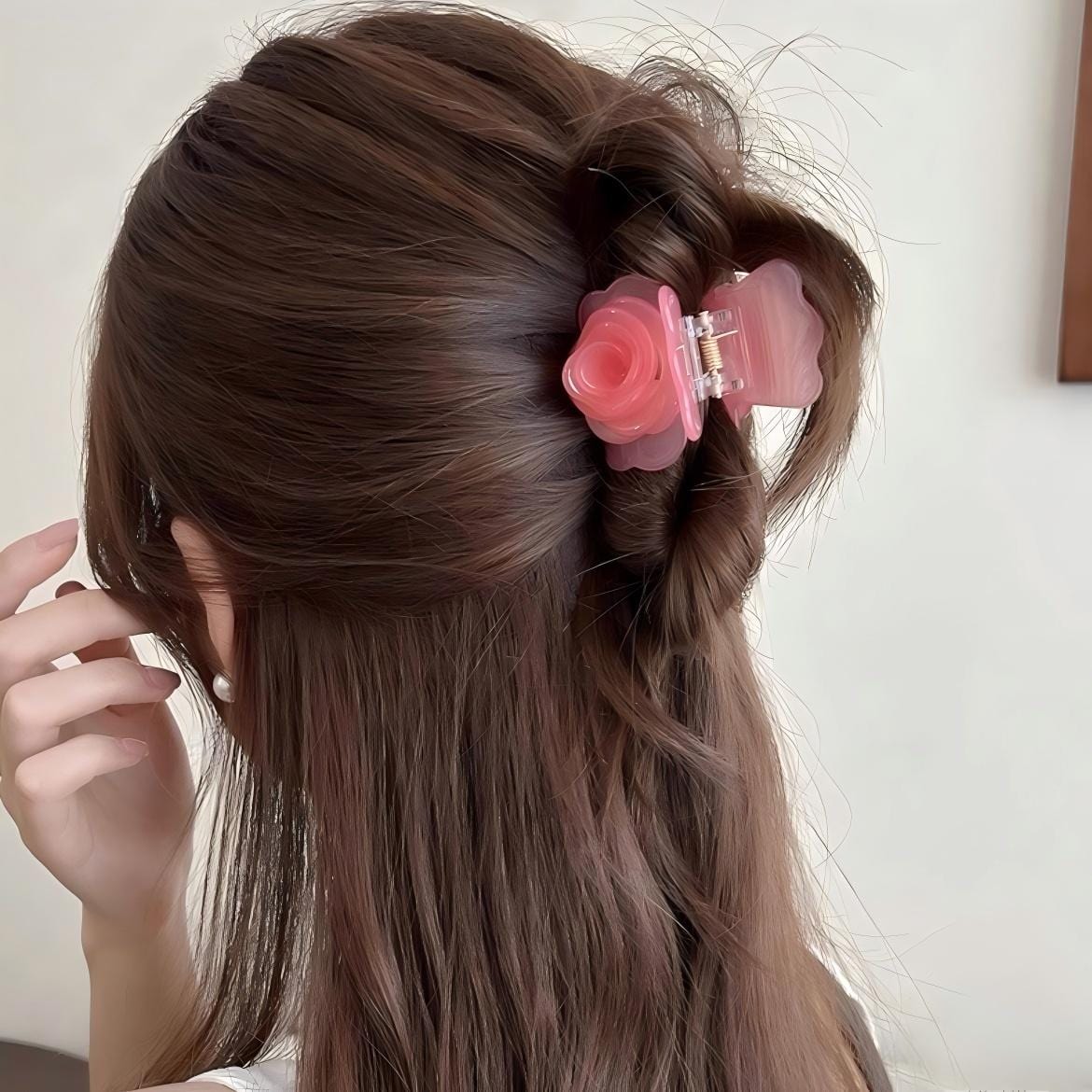 Elegant Rose Flower Hair Claw - ArtGalleryZen