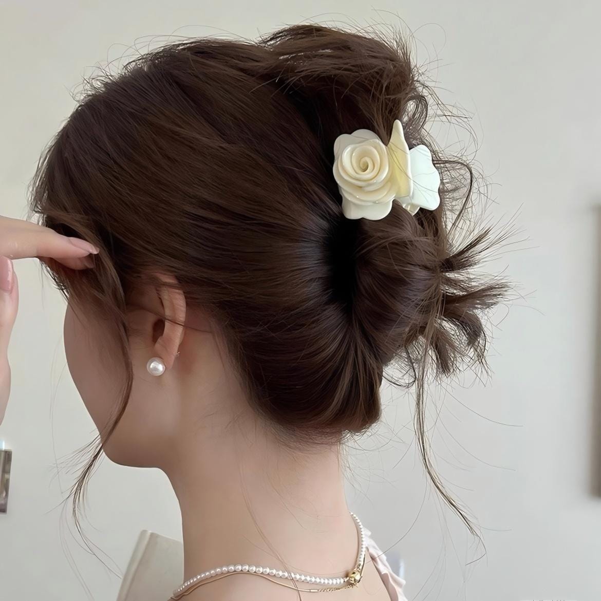 Elegant Rose Flower Hair Claw - ArtGalleryZen