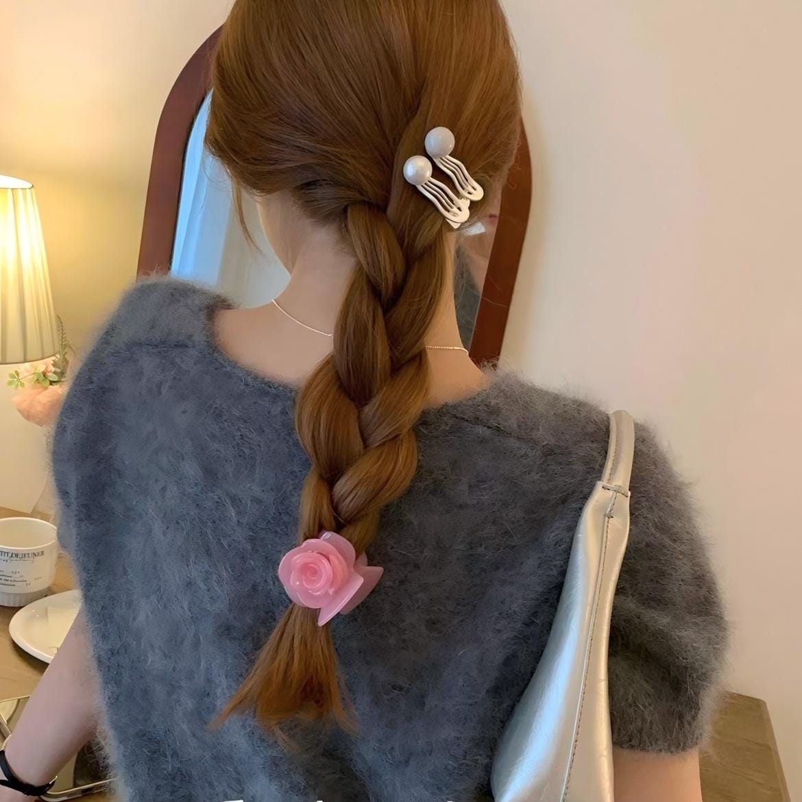 Elegant Rose Flower Hair Claw - ArtGalleryZen