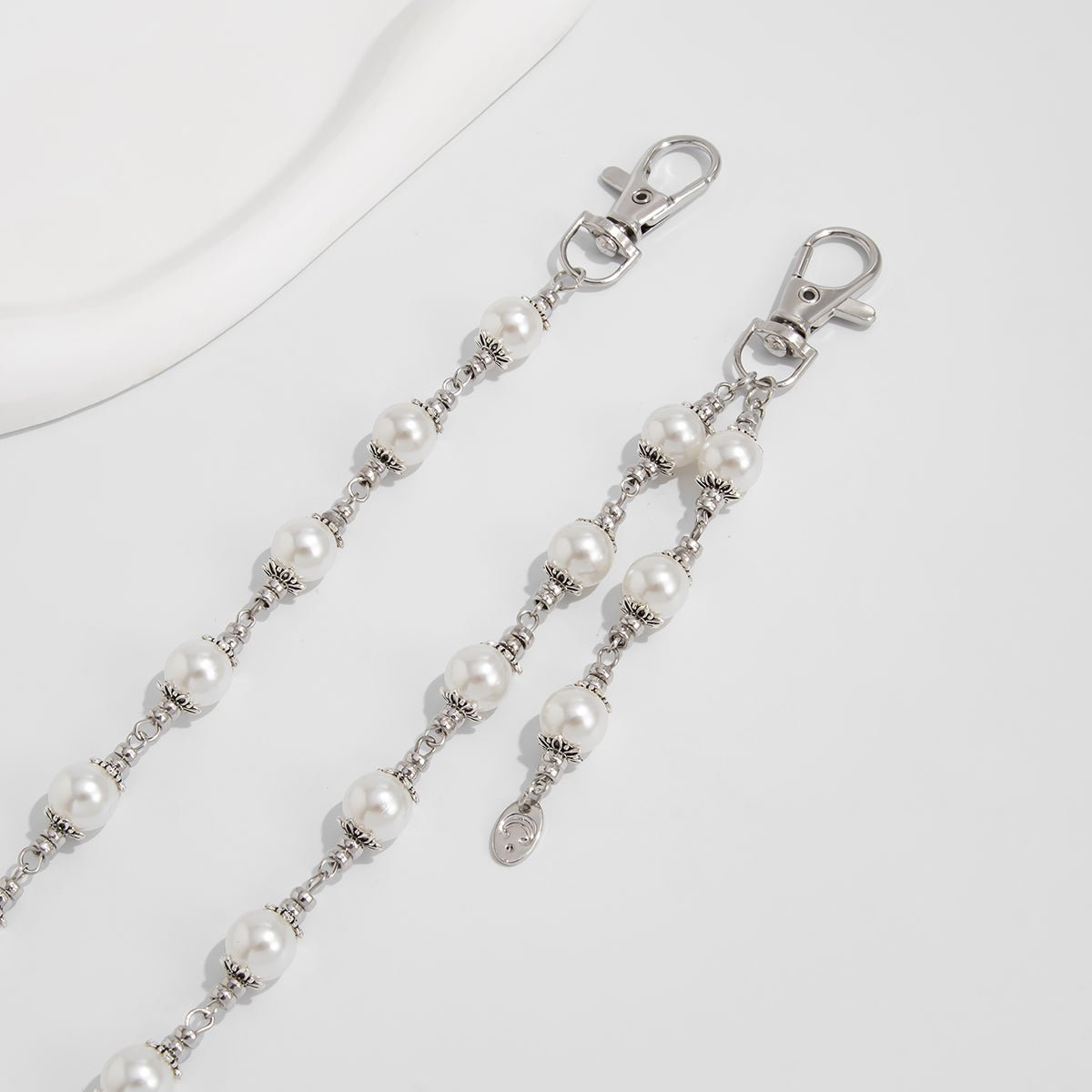 Elegant Silver Plated Pearl Trouser Chain - ArtGalleryZen