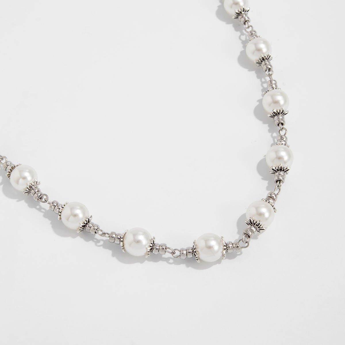 Elegant Silver Plated Pearl Trouser Chain - ArtGalleryZen