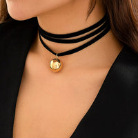 Thumbnail for Elegant Velet Orb Pendant Chocker Necklace - ArtGalleryZen